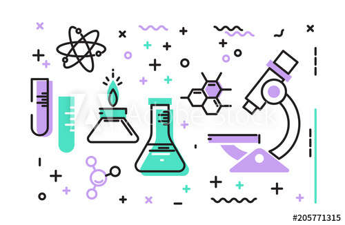 500x326 Set Of Vector Icons On The Theme Of Science Vector Illustration