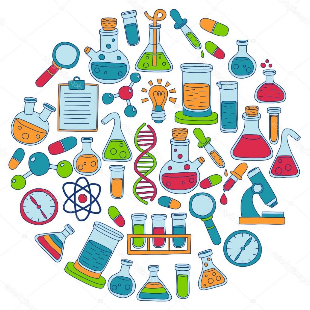 1228x1228 Stock Illustration Chemistry Pharmacology Natural Sciences Vector