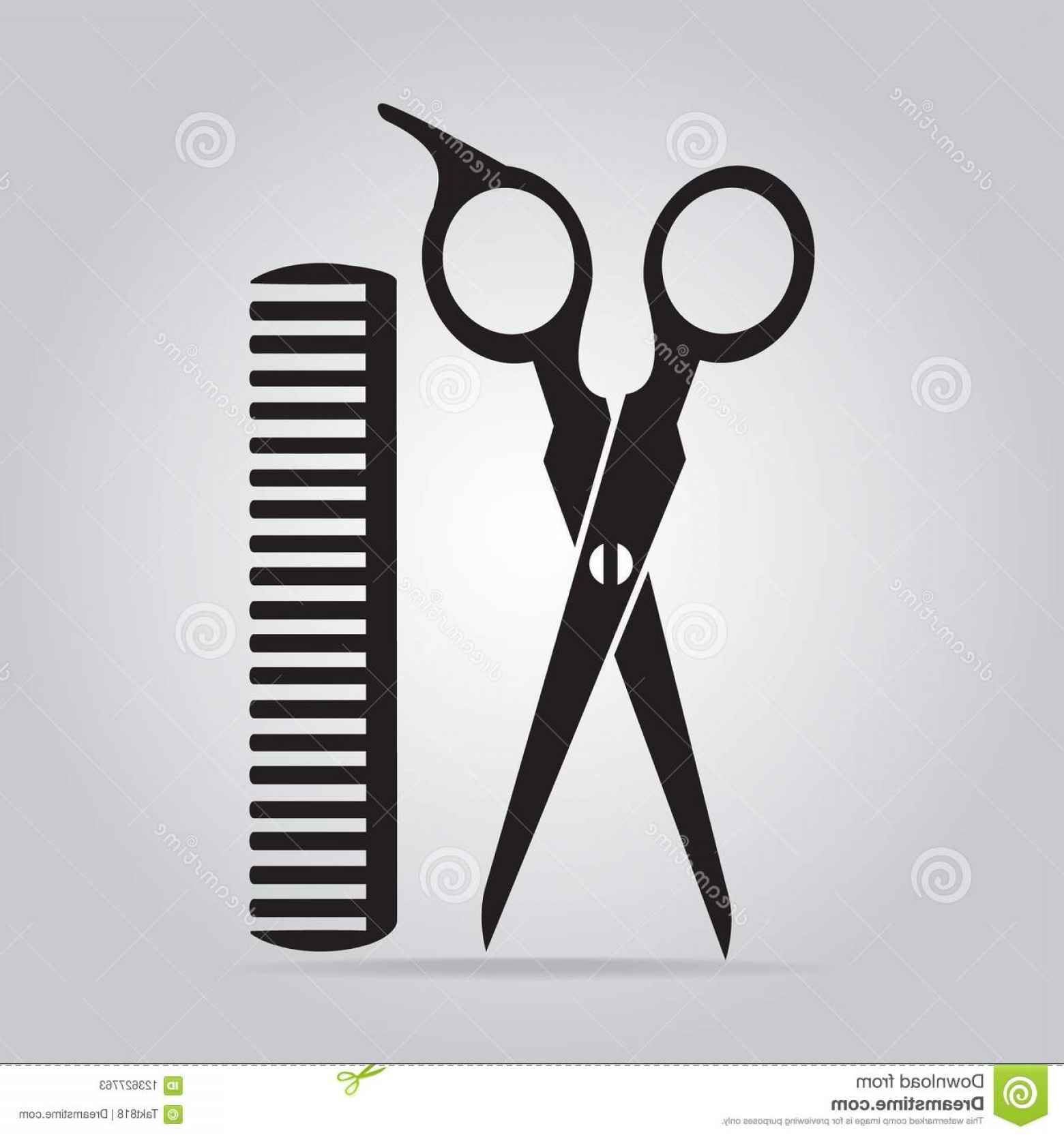 1560x1668 Hair Salon Scissors Comb Icon Vector Illustration Hair Salon