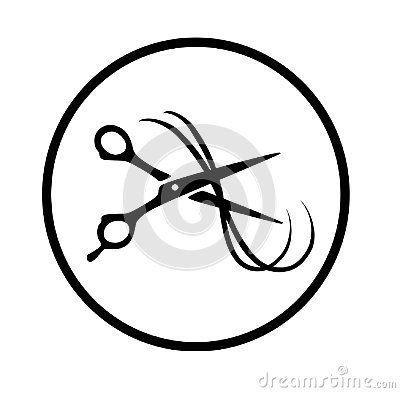 400x393 Vector Silhouette Of Scissors And A Comb Vector Icon Scissors