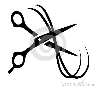 400x365 Vector Silhouette Of Scissors Cutting Hair Vector Icon Scissors