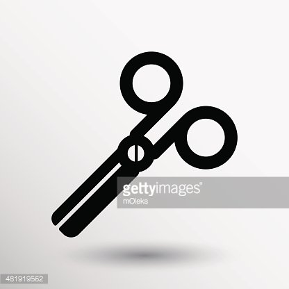 416x416 Scissors Icon Vector White Tool Sign Symbol Shape Premium Clipart