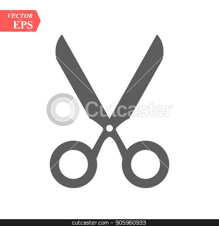 450x464 Scissors Icon Isolated On A Black Background Vector Stock Vector