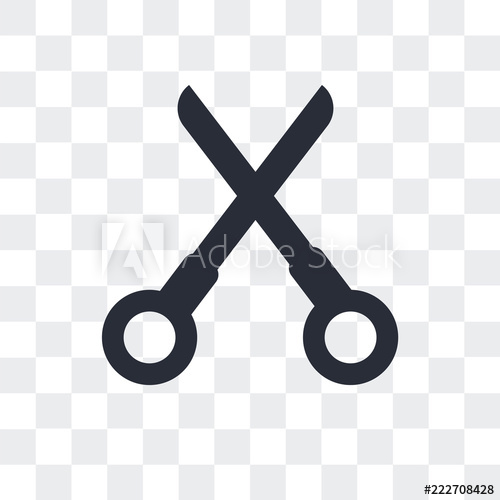 500x500 Open Scissors Icon Isolated On Transparent Background Modern