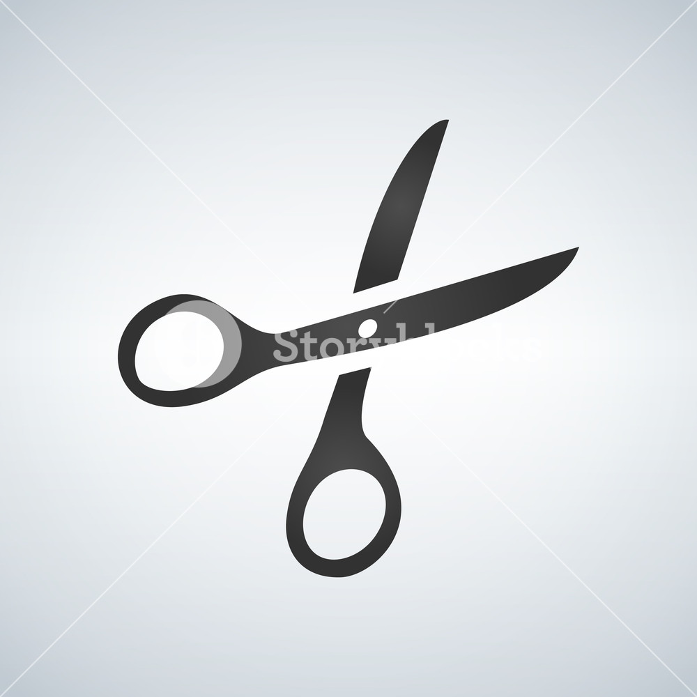 1000x1000 Black Scissors Icon Vector Illustration Isolated On White