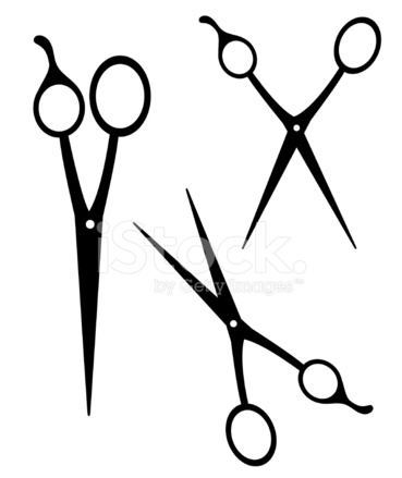 369x439 Scissors Silhouettes With Adjustable Blades Isolated On White