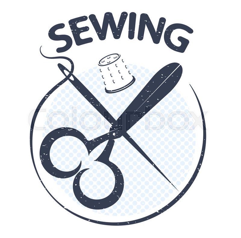 800x791 Sewing Silhouette Vector With Scissors Stock Vector Colourbox