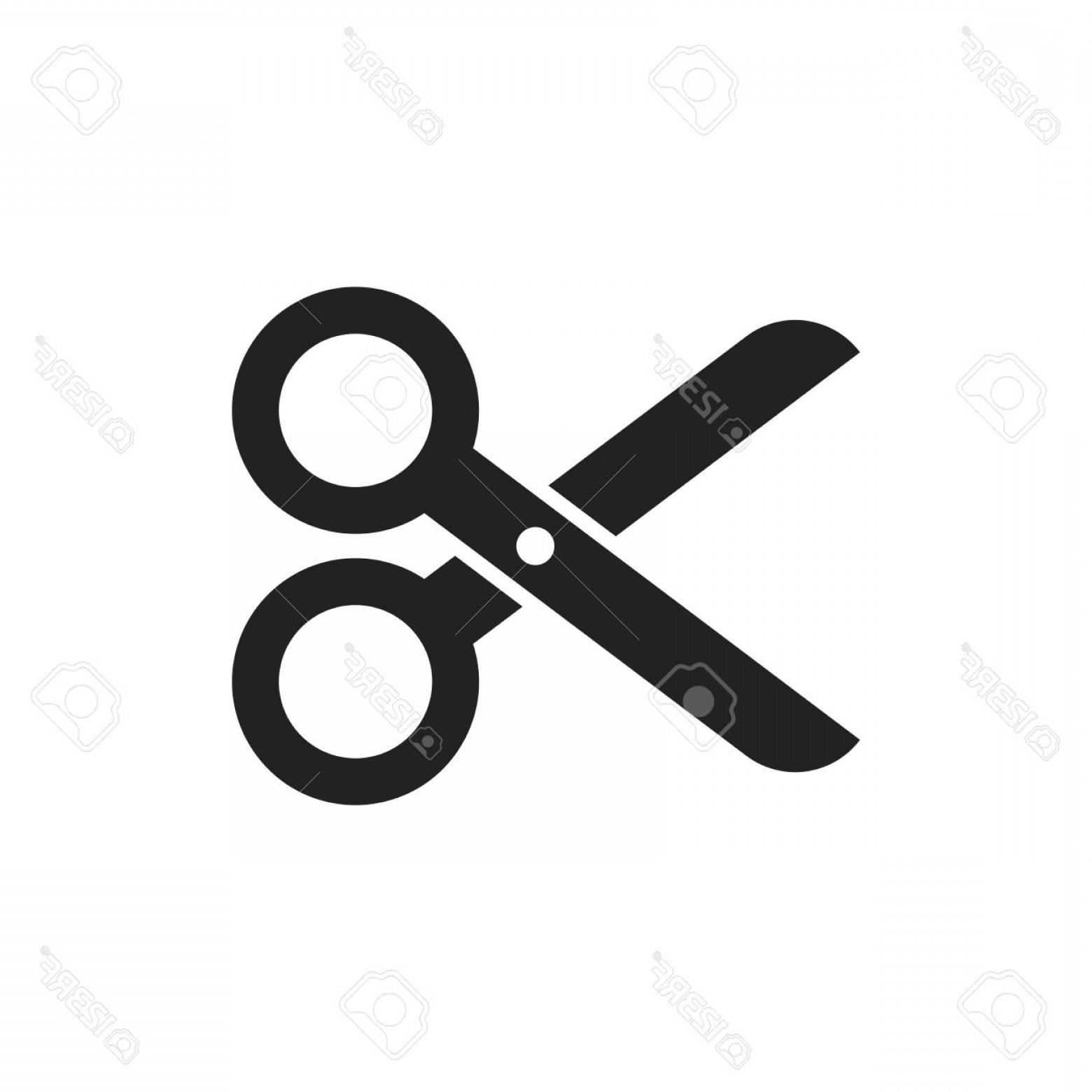 1560x1560 Photostock Vector Scissors Flat Icon Scissor Vector Illustration
