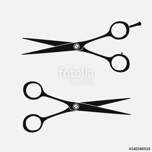 500x500 Set Of Hairdressing Scissors Silhouettes Of Scissors Vector