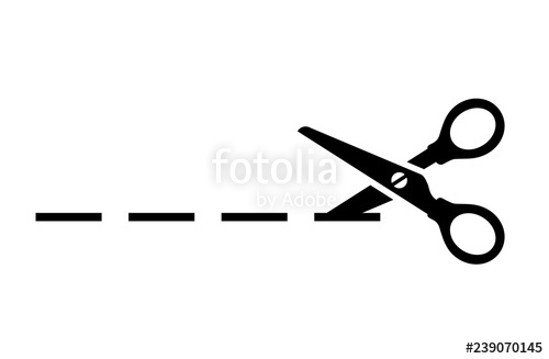 500x327 Cut Line Scissors Vector Icon Stock Image And Royalty Free Vector