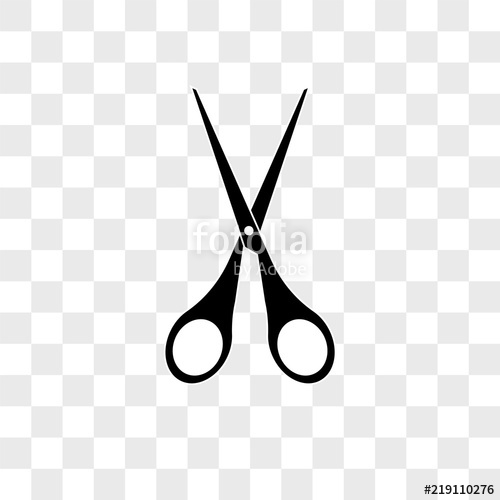500x500 Scissor Vector Icon On Transparent Background, Scissor Icon Stock