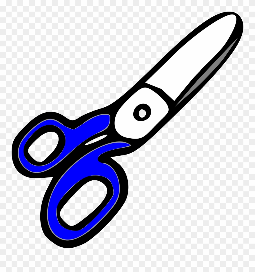 880x938 Blue Scissors Vector Clipart Image Free Stock Photo