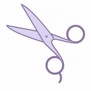 300x300 Haircut Scissors Vector Icon Filled Flat Hoodamathrun