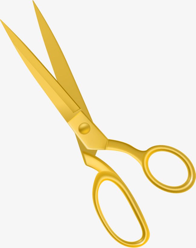 650x821 Vector Hand Painted Gold Scissors, Vector, Hand Painted, Gold Png