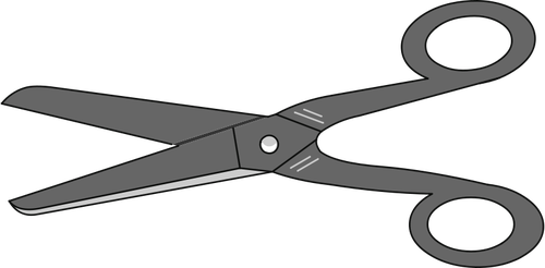 500x246 Grey Scissors Vector Image
