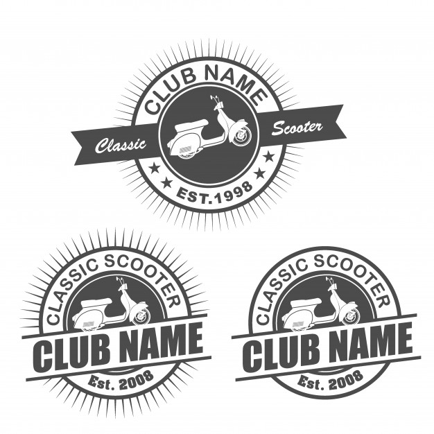 626x626 Scooter Club Logo Pack Vector Premium Download