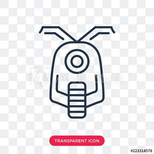 500x500 Scooter Vector Icon Isolated On Transparent Background, Scooter