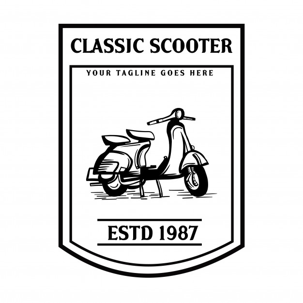 626x626 Vintage Scooter Logo Vector Premium Download
