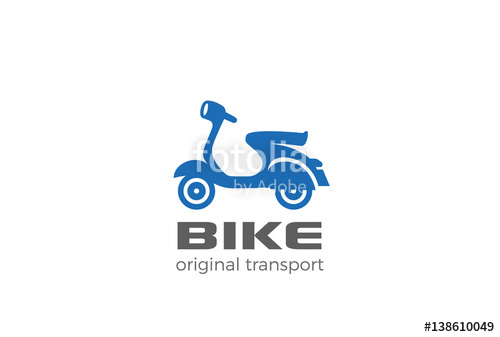 500x337 Delivery Motorbike Logo Vector Scooter Bike Silhouette Icon