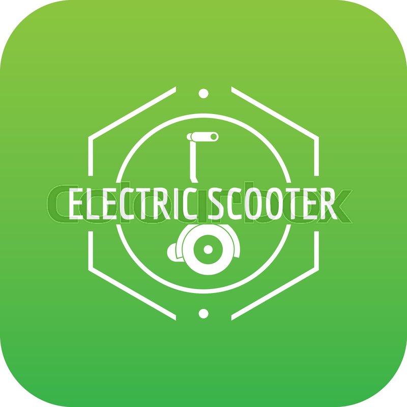 800x800 Electric Scooter Icon Green Vector Stock Vector Colourbox