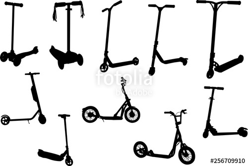 Scooter Silhouette Shape Vector Stock Image And Royalty Free 500x334 Scooter Silhouette Shape Vector Stock Image And Royalty Free