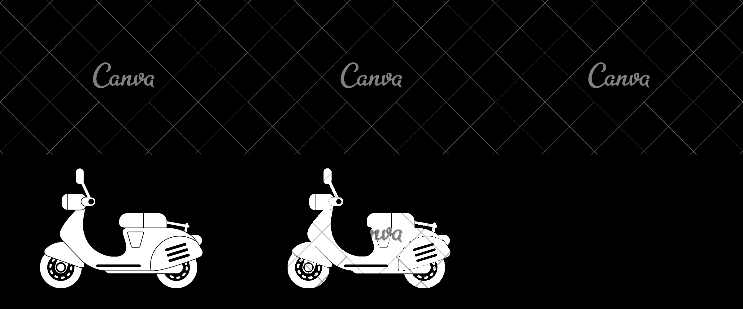 Scooter Silhouette Vector Icon 2400x1000 Scooter Silhouette Vector Icon
