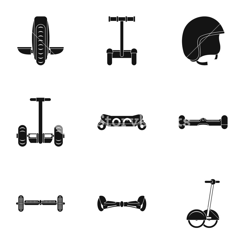 Segway Icon Set Simple Style Set Of Electric Scooter Vector 1000x1000 Segway Icon Set Simple Style Set Of Electric Scooter Vector