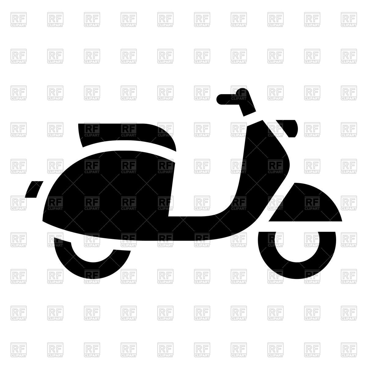 Black Moped Icon On White Background 1200x1200 Black Moped Icon On White Background