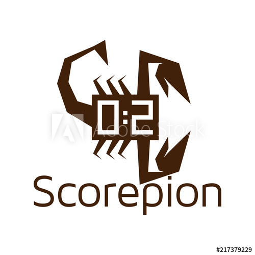 500x500 Score With Scorpion Logo Icon Vector