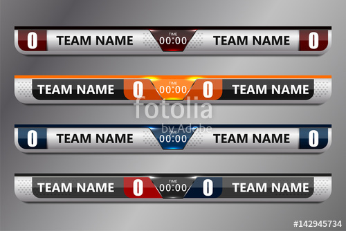 Soccer Score Broadcast Graphics Template, Vector Illustration 500x334 Soccer Score Broadcast Graphics Template, Vector Illustration