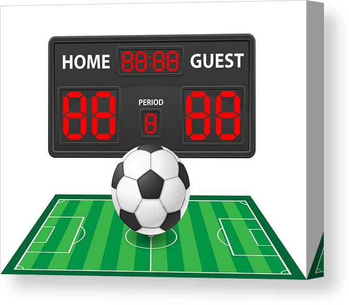 678x593 Football Soccer Sports Digital Scoreboard Vector Illustration