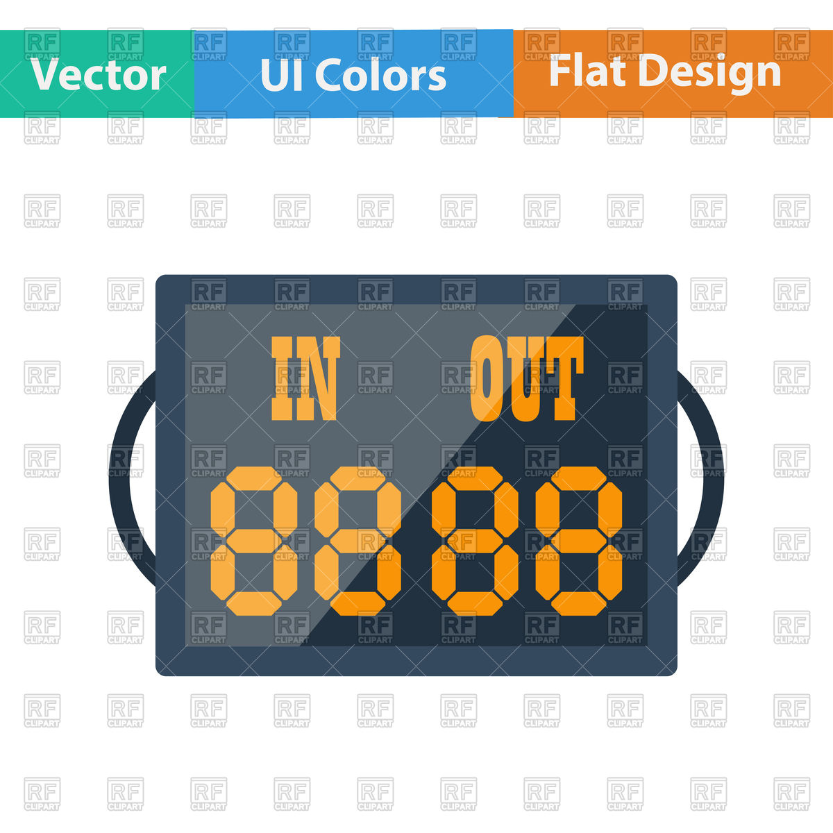 1200x1200 Football Referee Scoreboard Vector Image Of Sport And Leisure
