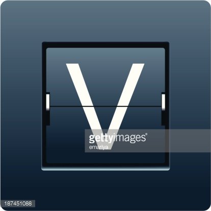 414x414 Letter V From Mechanical Vector Premium Clipart