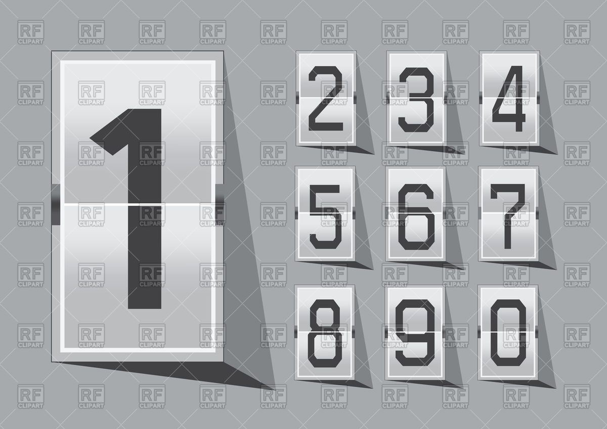 1200x848 Numbers Clock Flip Scoreboard Vector Image Of Signs, Symbols, Maps