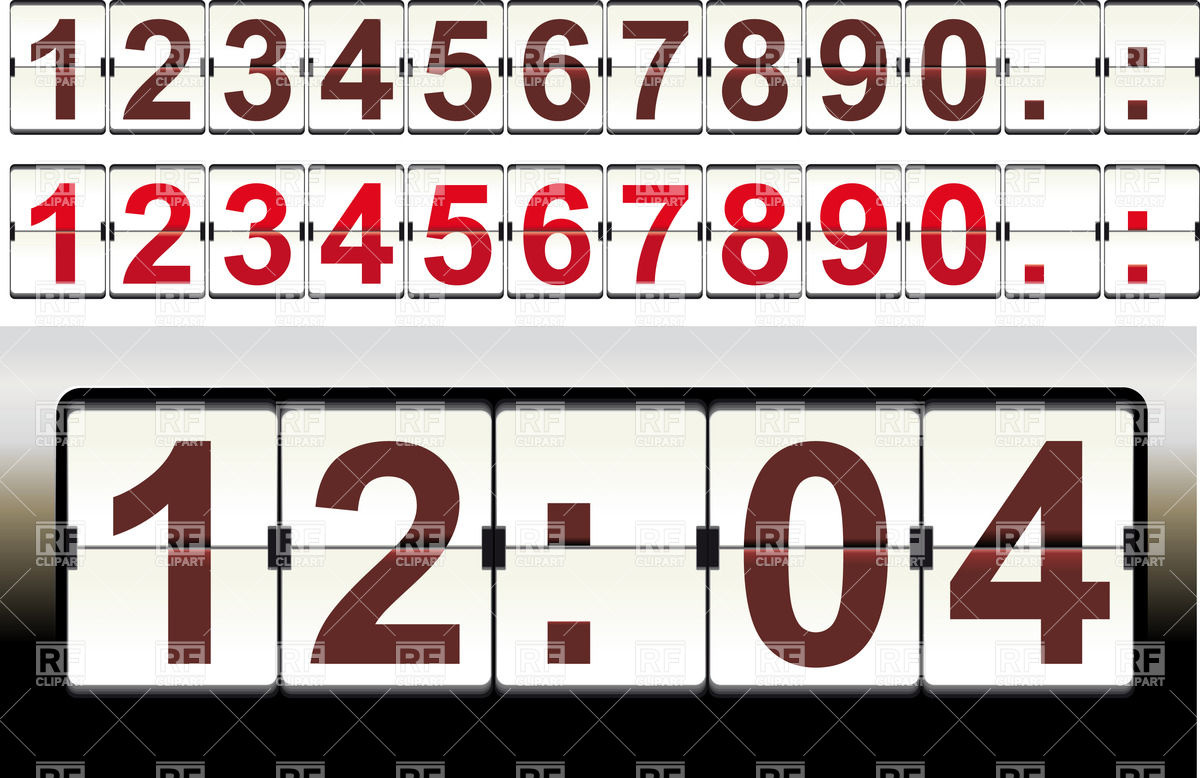 1200x778 Old Mechanical Scoreboard Vector Image Of Signs, Symbols, Maps