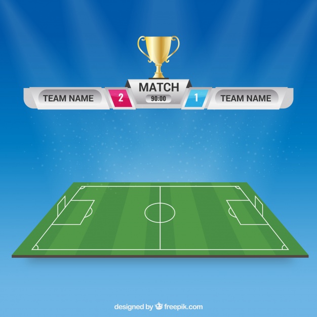 626x626 Soccer Field Background With Scoreboard Vector Free Download