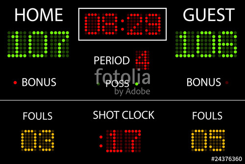 500x334 Vector Basketball Scoreboard Stock Image And Royalty Free Vector