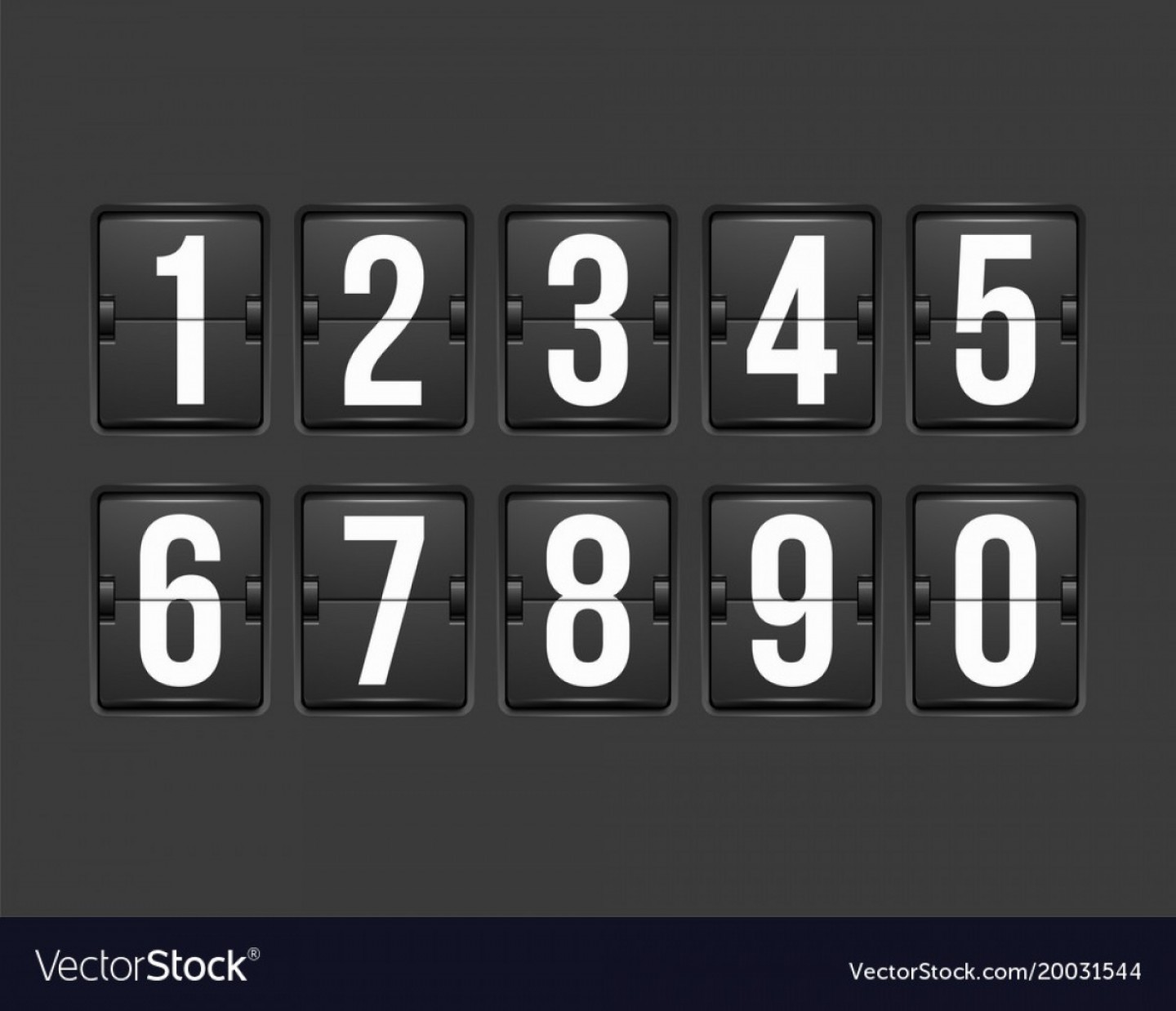 1440x1239 Countdown Timer White Color Mechanical Scoreboard Vector Wallkeeper