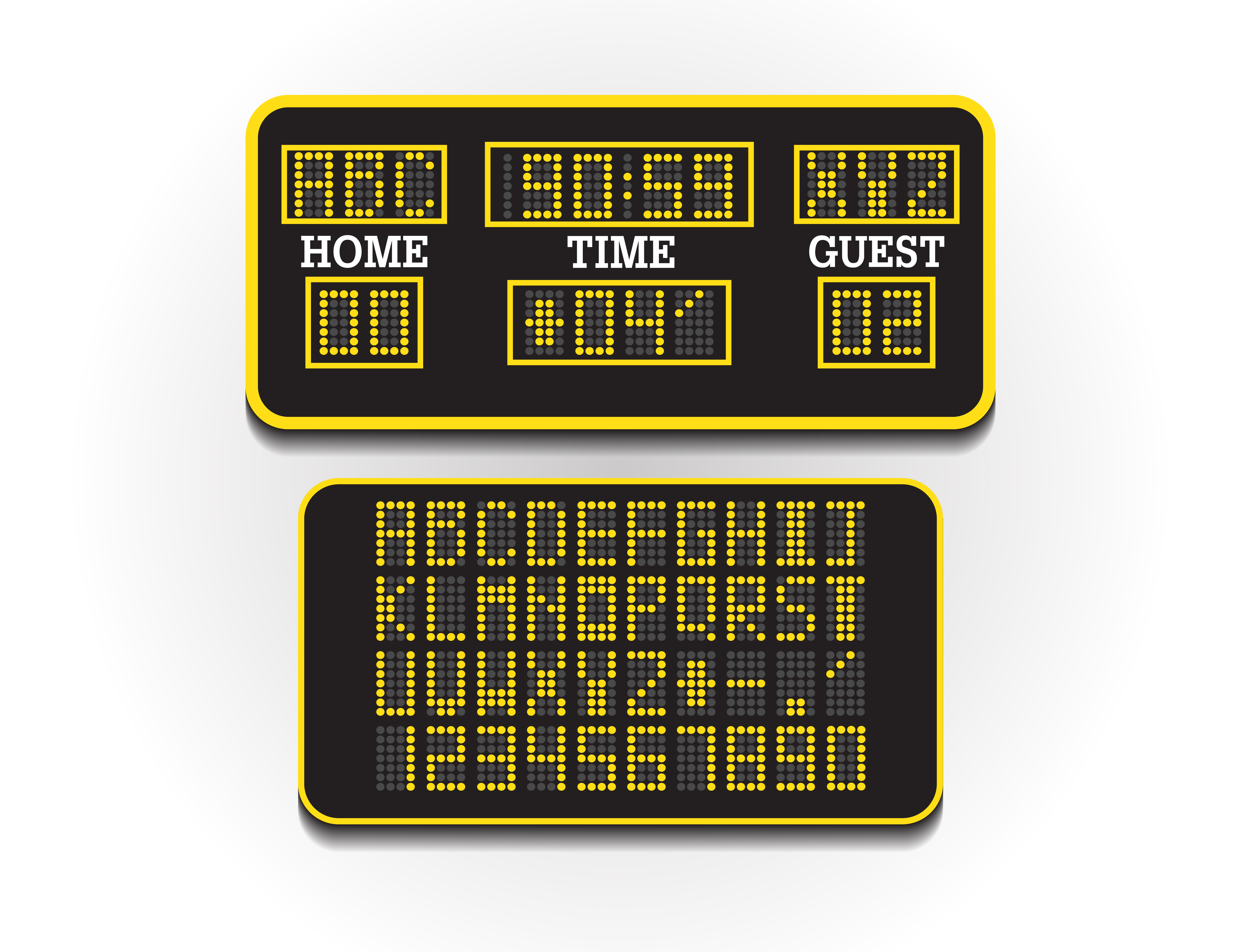 5000x3839 Digital Score Board For Sport Information Illustration Vector