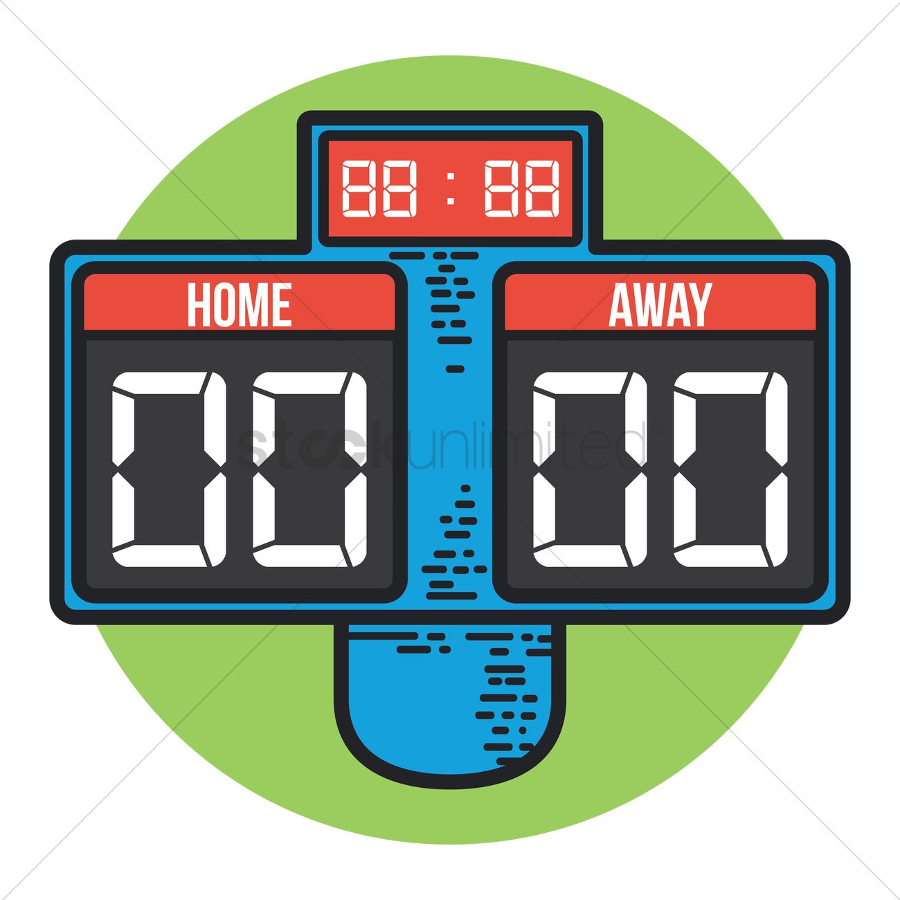 1300x1300 Digital Scoreboard Vector Image