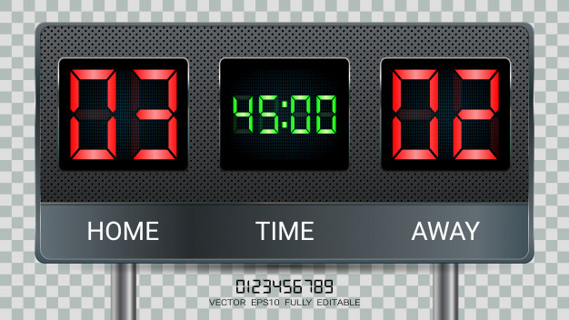 626x352 Digital Timing Scoreboard Vector Premium Download