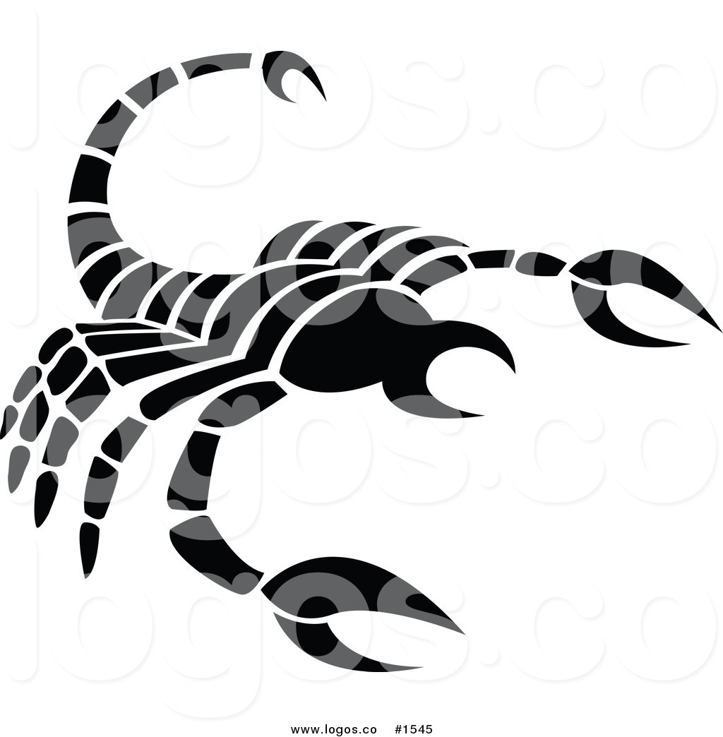 1024x1044 Royalty Free Vector Black And White Scorpion Scorpio Zodiac Logo