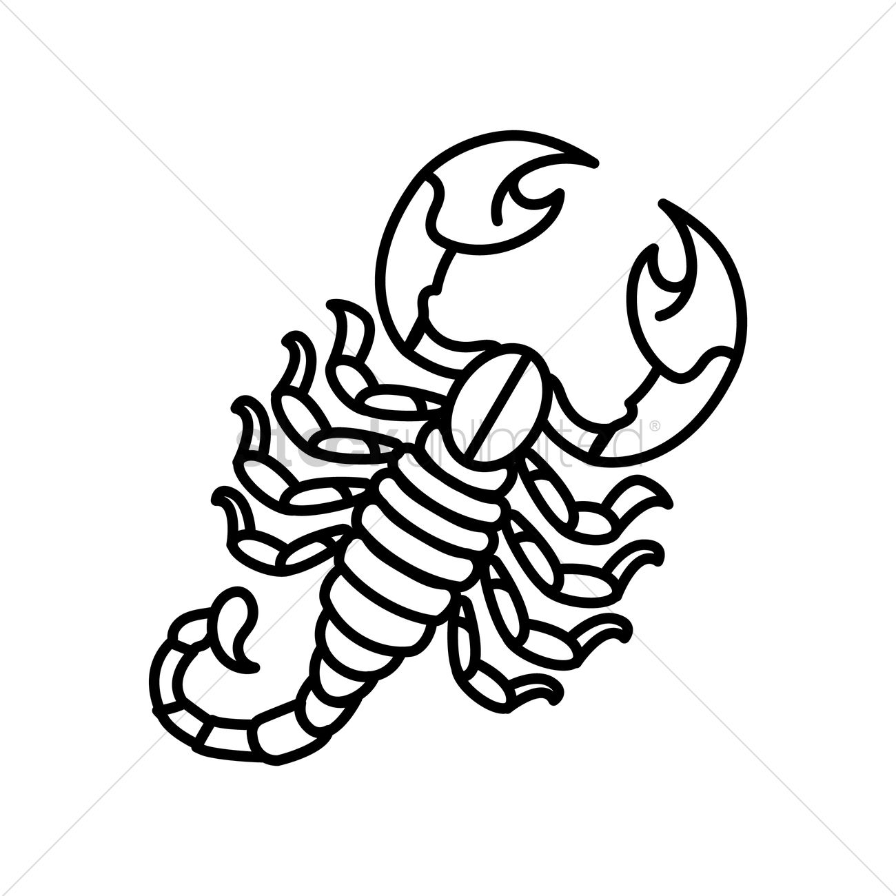 1300x1300 Scorpio Vector Image