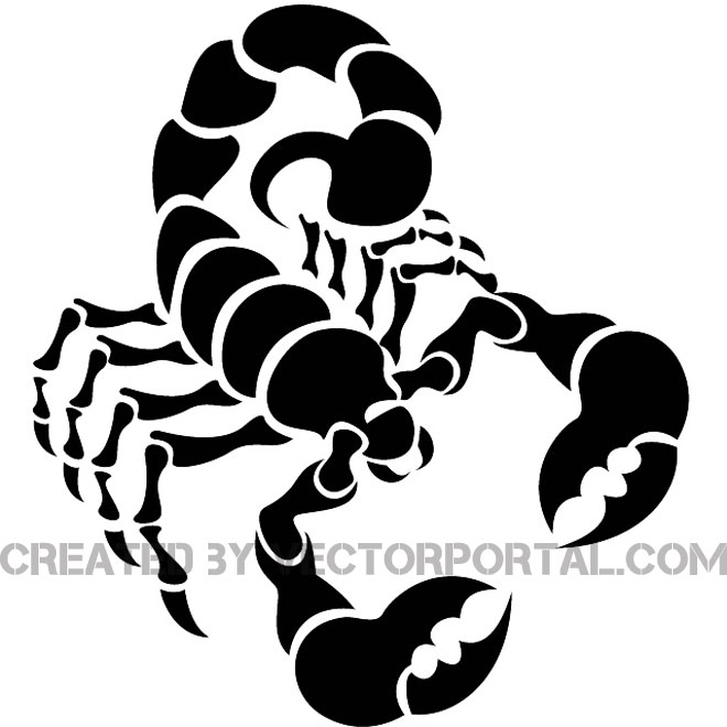 660x660 Black Scorpion Vector Illustration