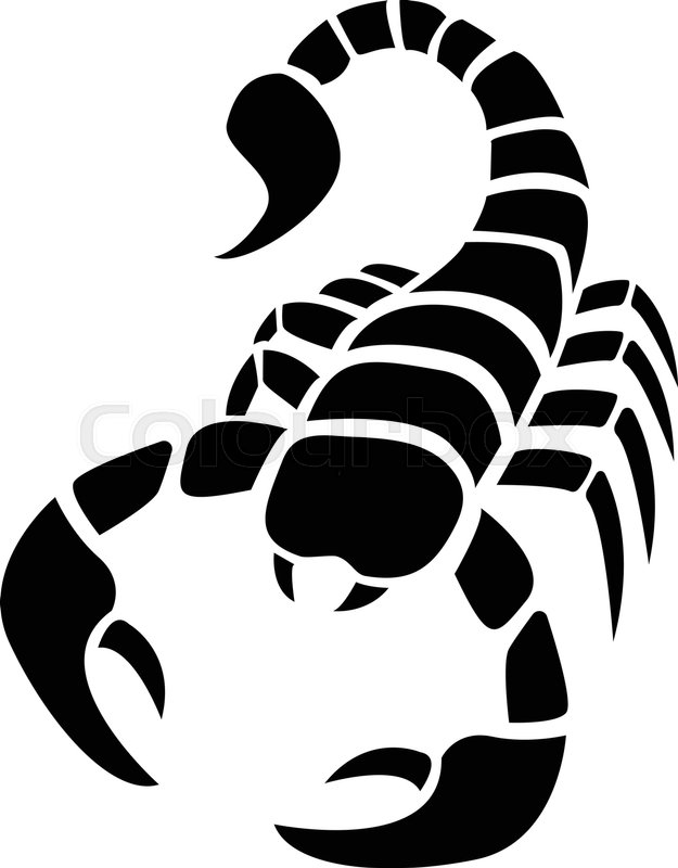 625x800 Scorpion Icon In Simple Tattoo Stock Vector Colourbox