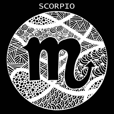 450x450 Hand Drawn Zodiac Sign Scorpio, Vector Illustration Royalty Free