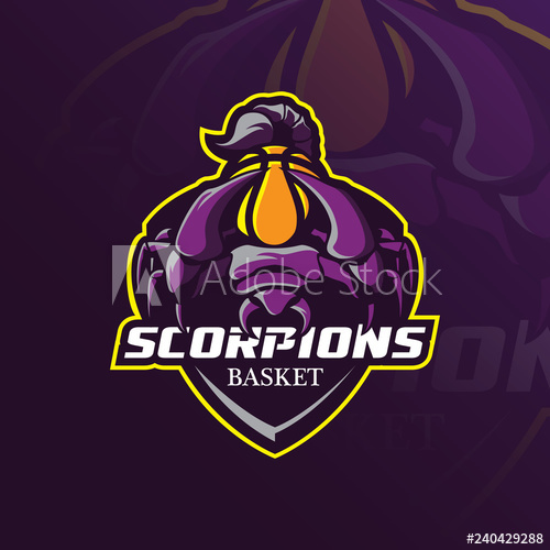 500x500 Scorpion Mascot Logo Vector Design With Modern Illustration