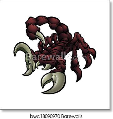Scorpion Vector Illustration, Art Print Barewalls Posters 362x382 Scorpion Vector Illustration, Art Print Barewalls Posters