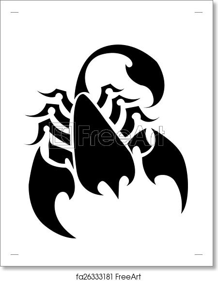 450x580 Free Art Print Of Scorpion Vector Scorpion Tattoo Vector