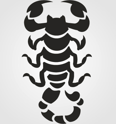 374x400 Scorpion Silhouette Vector Set Free Vector In Encapsulated